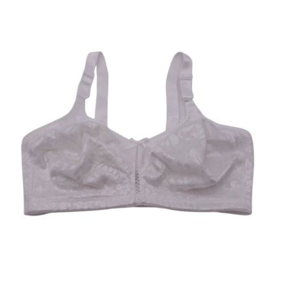 Bali Women's Double Support Spa Closure Wireless Bra White Size 34D 3372 - Picture 1 of 4